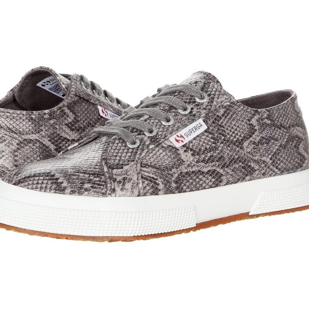 SUPERGA 2750 Syn Snake Embossed Sneakers - Grey